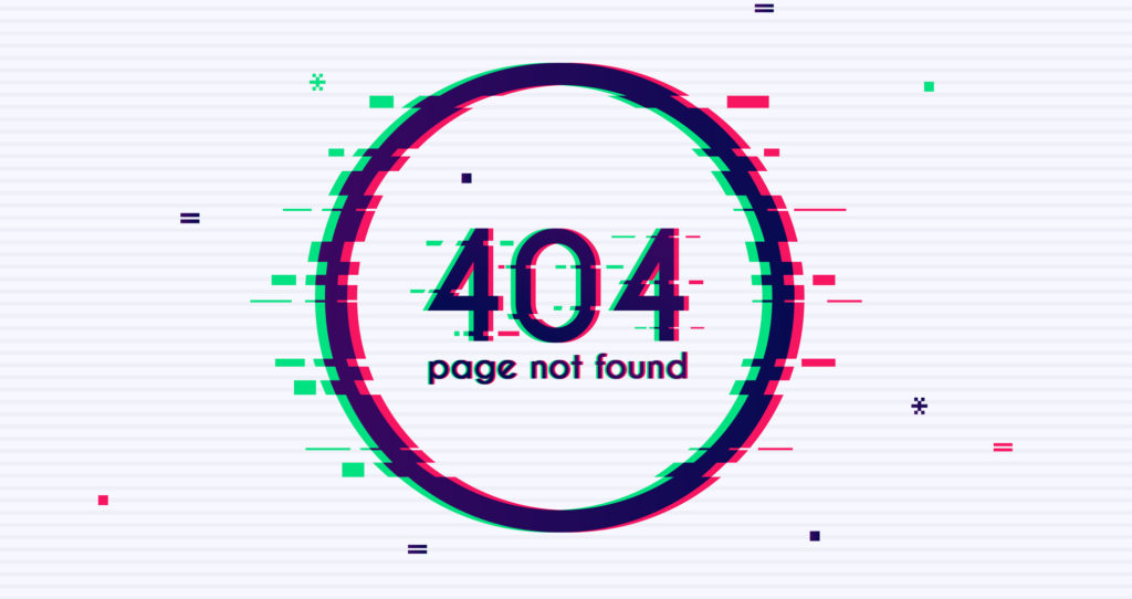 Page not found, error 404